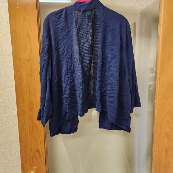 Blue, cover up, top, knit, Catherine's, 4x, plus great condition - Picture 3 of 3